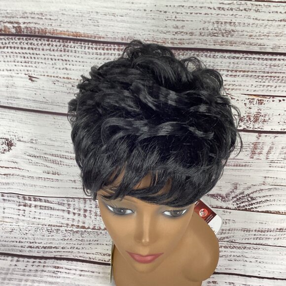 Ulta Rockstar Pixie Wig #1 Jet Black Classic Cap Adjustable Synthetic - Picture 5 of 7
